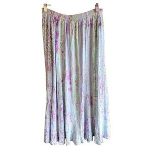 Mission Canyon Floral Maxi Skirt One Size Flowing Boho Artsy Cottagecore Fairy